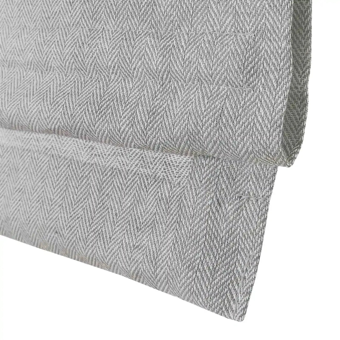 Ron Linen Cotton Herringbone Roman Shade Cordless -TWOPAGES