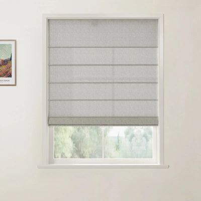 Custom Front Slat Roman Shade Cordless -TWOPAGES