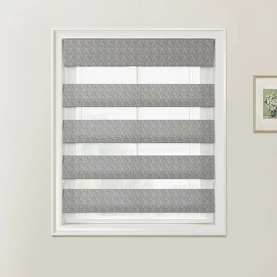 Ron Herringbone Texture Zebra Roman Blinds Cord Lift
