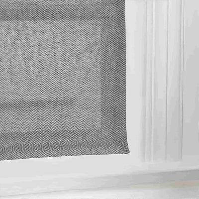 Ron Linen Cotton Herringbone Roman Shade Cordless -TWOPAGES