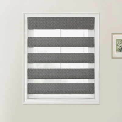 Ron Herringbone Texture Zebra Roman Blinds Cord Lift