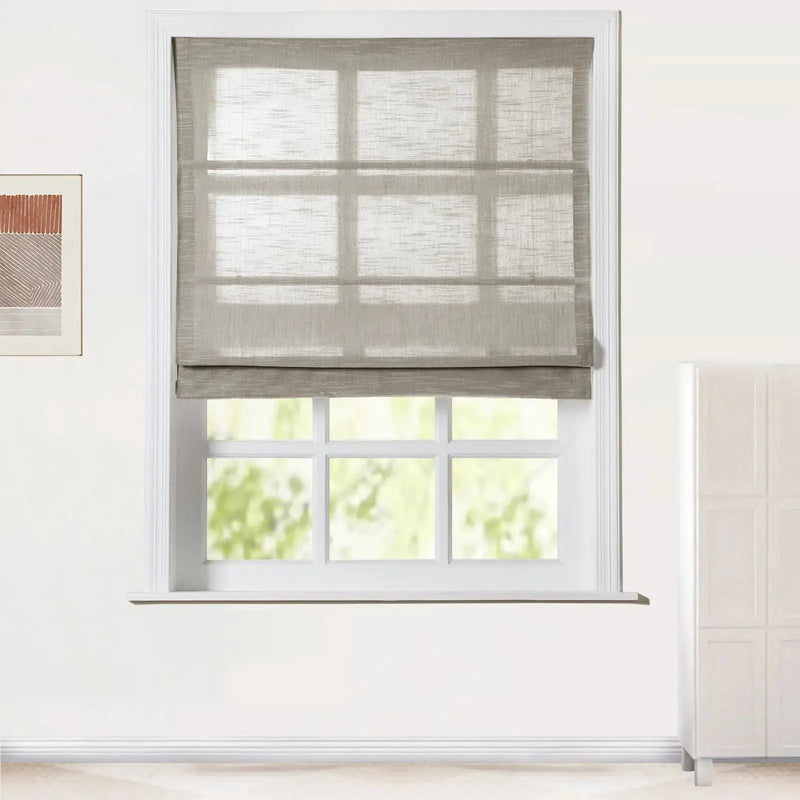 Jawara Roman Shade Cordless-Wooden Headrail TWOPAGES