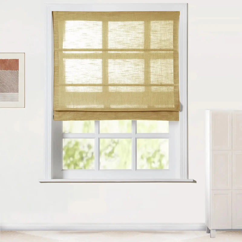 Jawara Roman Shade Cordless-Wooden Headrail TWOPAGES