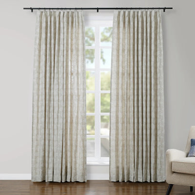 Lance 100% Linen Jacquard Curtain Soft Top TWOPAGES