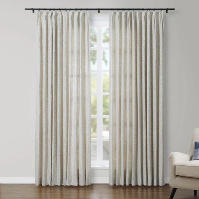Lance 100% Linen Jacquard Curtain Soft Top TWOPAGES
