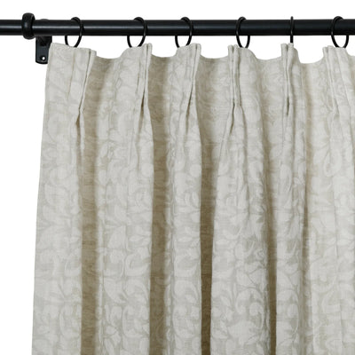 Lance 100% Linen Jacquard Curtain Soft Top TWOPAGES
