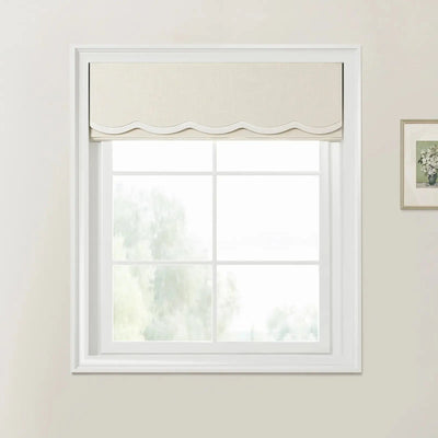 Ian Linen Valanced Day Night Roman Shade Cord Lift -TWOPAGES