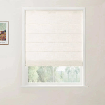Custom Flat Fold Roman Shade Cordless -TWOPAGES