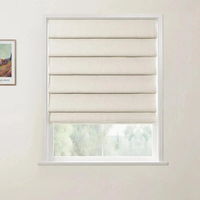 Ian Linen Deco Fold Roman Shade Cordless -TWOPAGES