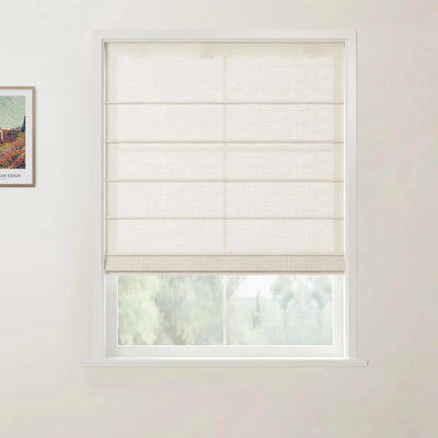 Custom Front Slat Roman Shade Cordless -TWOPAGES