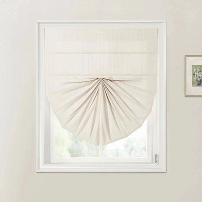 Custom Fan Roman Shades Cord Lift -TWOPAGES