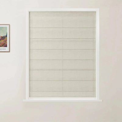 Custom Flat Fold Roman Shade Cordless- -TWOPAGES