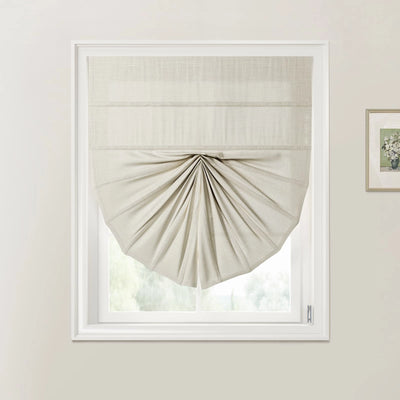 Ian Linen Fan Roman Shades Cord Lift