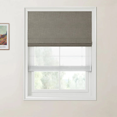 Ian Linen Day Night Roman Shade Cordless