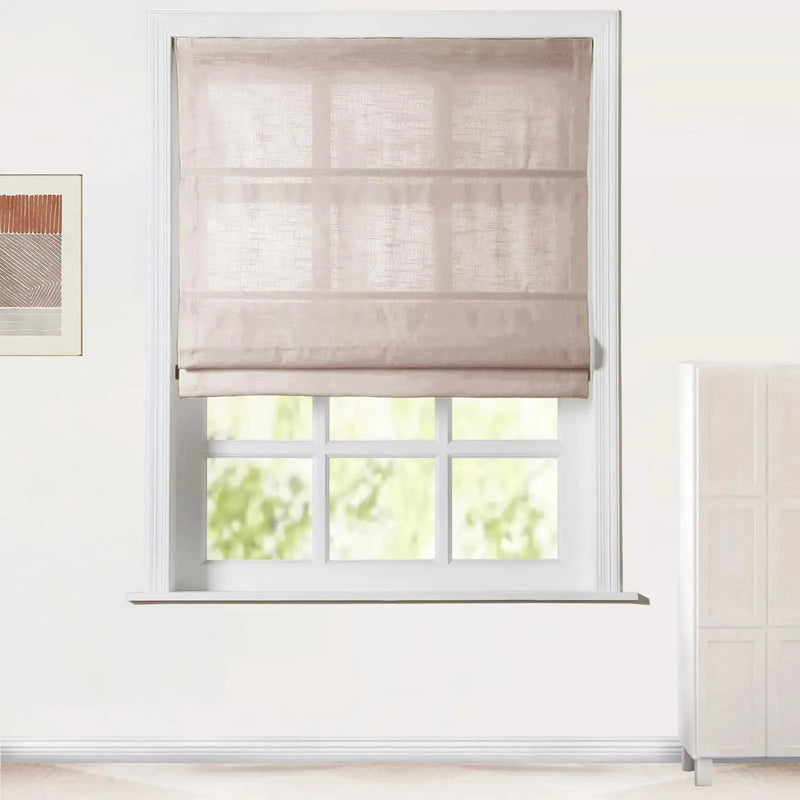 Jawara Roman Shade Cordless-Wooden Headrail TWOPAGES