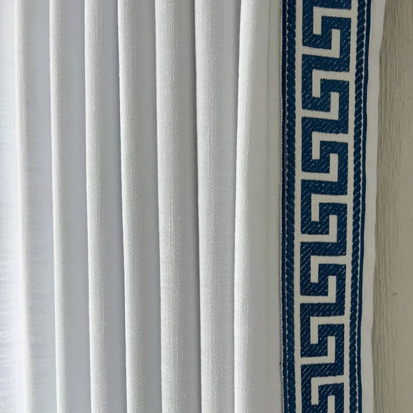 Liz Linen Curtains with Border Trim (Sold per Pair) -TWOPAGES