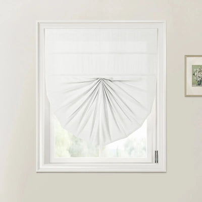 Custom Fan Roman Shades Cord Lift -TWOPAGES