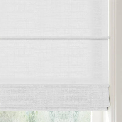 Custom Front Slat Roman Shade Cordless