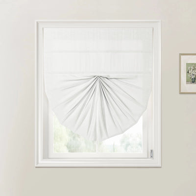 Custom Fan Roman Shades Cord Lift