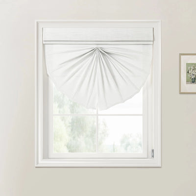 Custom Fan Roman Shades Cord Lift