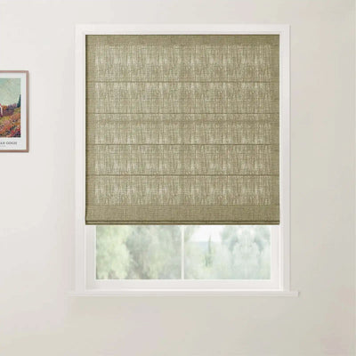 Liz Linen Flat Fold Roman Shade Cordless