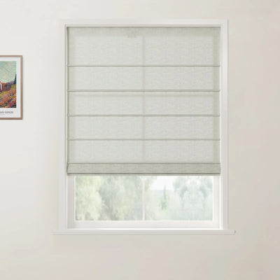 Custom Front Slat Roman Shade Cordless