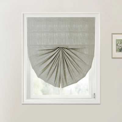 Custom Fan Roman Shades Cord Lift