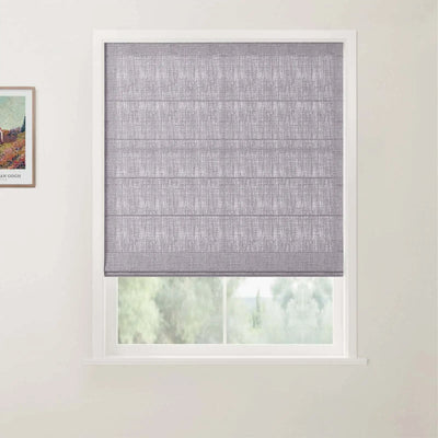 Liz Linen Flat Fold Roman Shade Cordless