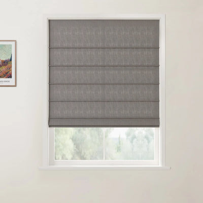 Custom Front Slat Roman Shade Cordless