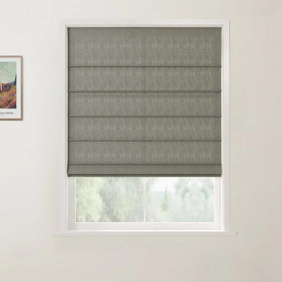Custom Front Slat Roman Shade Cordless