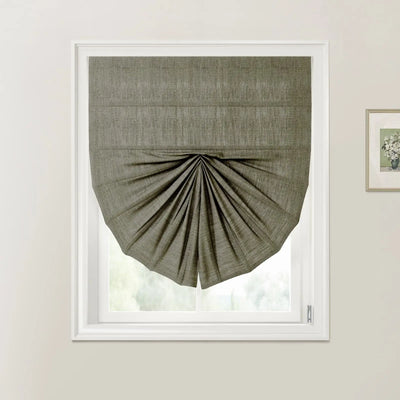 Custom Fan Roman Shades Cord Lift