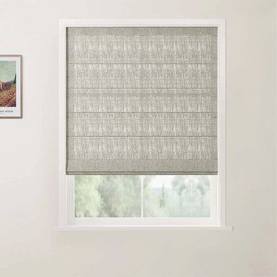 Liz Linen Back Slat Roman Shades Cordless