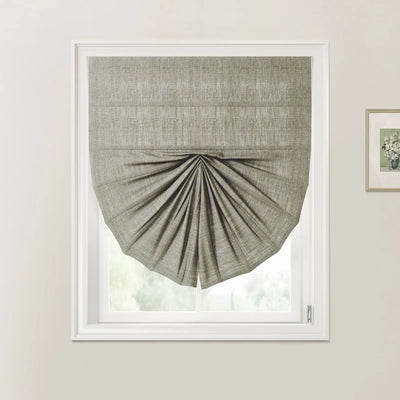 Custom Fan Roman Shades Cord Lift