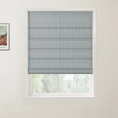 Custom Front Slat Roman Shade Cordless