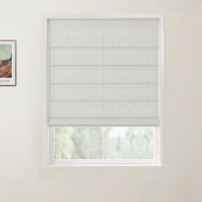 Custom Front Slat Roman Shade Cordless