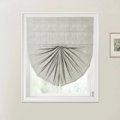 Custom Fan Roman Shades Cord Lift