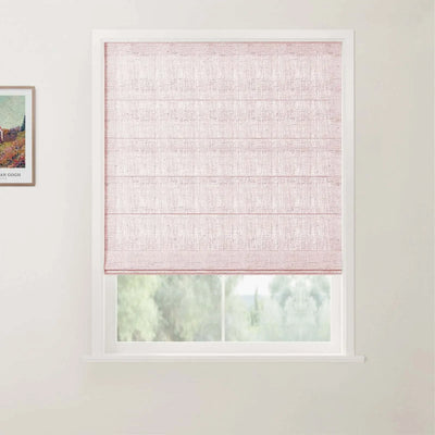 Liz Linen Flat Fold Roman Shade Cordless