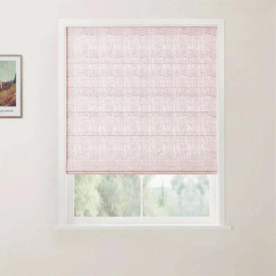 Liz Linen Back Slat Roman Shades Cordless