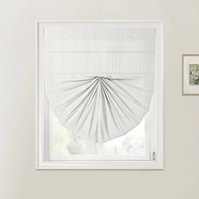 Custom Fan Roman Shades Cord Lift