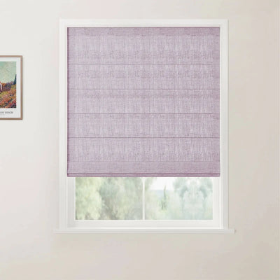 Liz Linen Back Slat Roman Shades Cordless