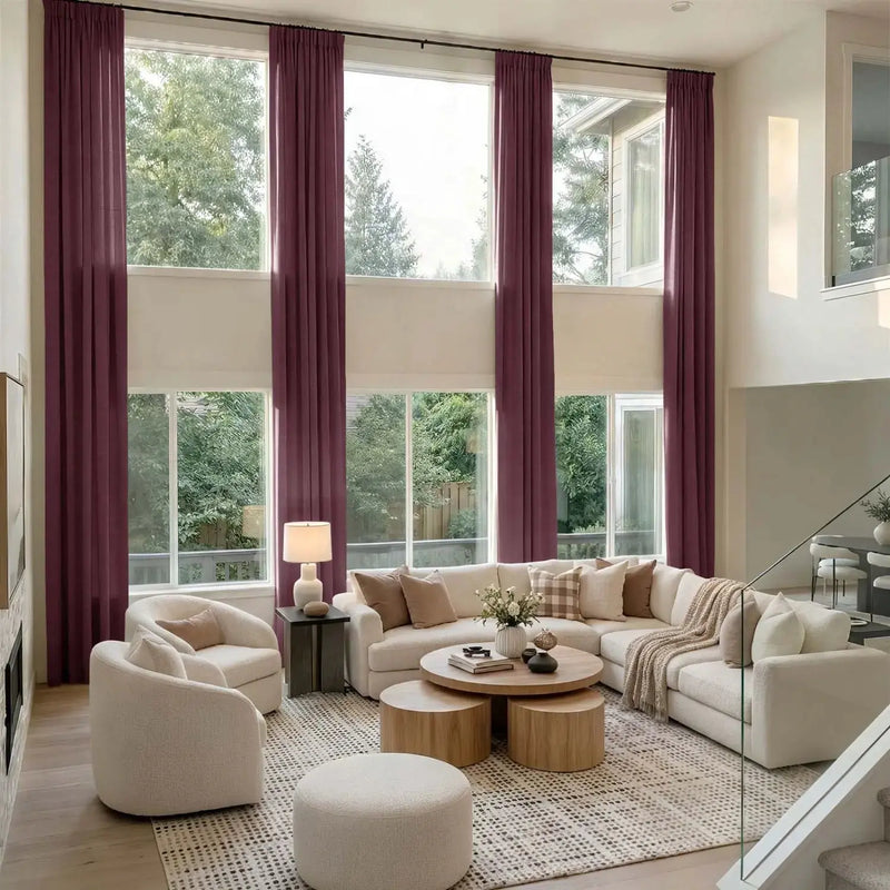 Liz Loft Curtain Extra Long Pleated Curtains- -TWOPAGES