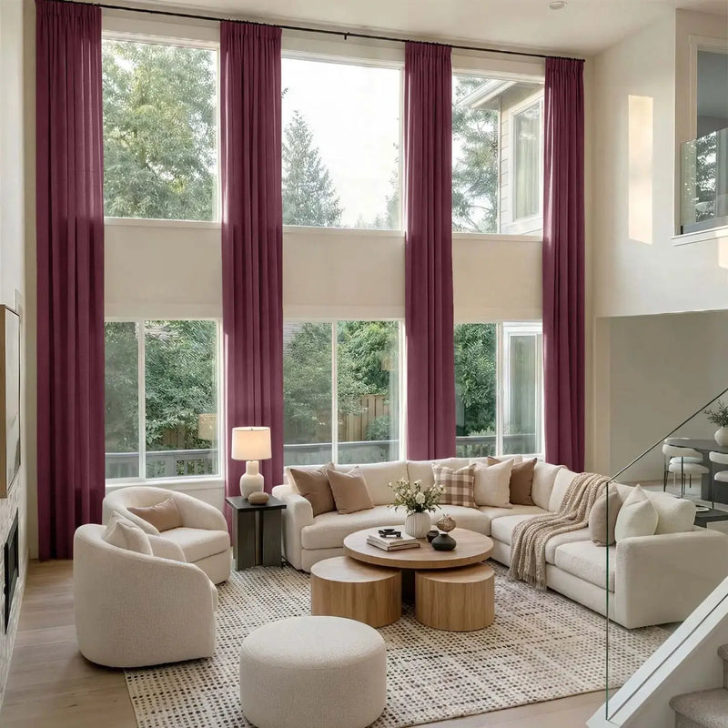 Liz Loft Curtain Extra Long Pleated Curtains- -TWOPAGES