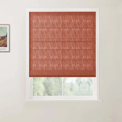 Liz Linen Back Slat Roman Shades Cordless