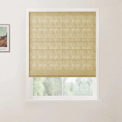 Liz Linen Flat Fold Roman Shade Cordless