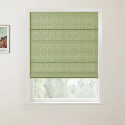 Custom Front Slat Roman Shade Cordless