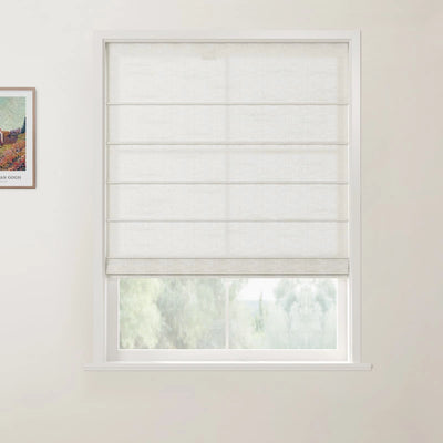 Custom Front Slat Roman Shade Cordless
