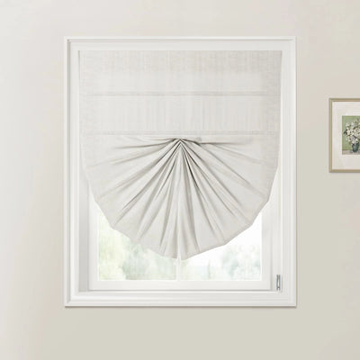 Custom Fan Roman Shades Cord Lift