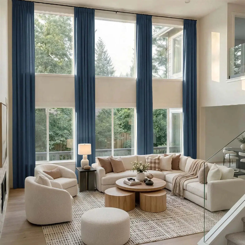 Liz Loft Curtain Extra Long Pleated Curtains- -TWOPAGES