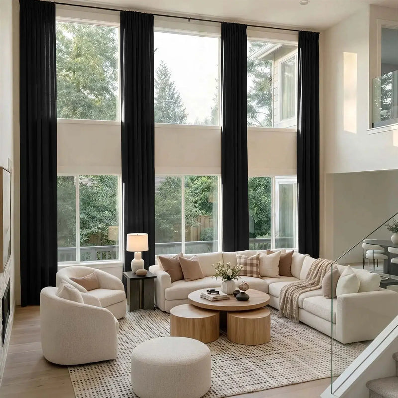 Liz Loft Curtain Extra Long Pleated Curtains- -TWOPAGES