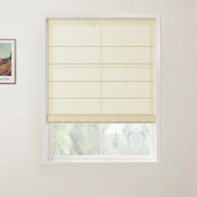 Custom Front Slat Roman Shade Cordless
